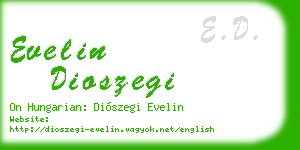 evelin dioszegi business card